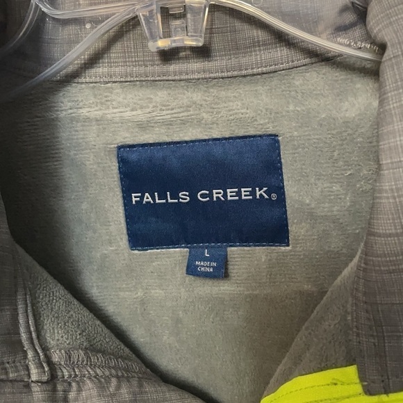 FALLS Creek Gray Plaid Lightweight Jacket Size Large - Picture 2 of 9